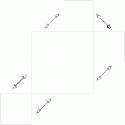 Схема соединения квадратов для тапочек